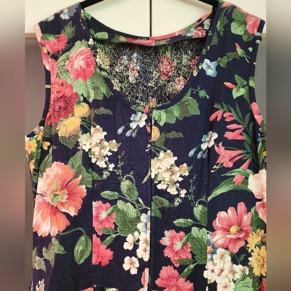 Vtg 80s Phoebe Floral Maxi Fit and Flare Dress Cottagecore - Picture 3 of 12